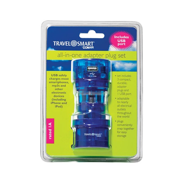 Convertisseur adaptateur tout-en-un Travel Smart by Conair